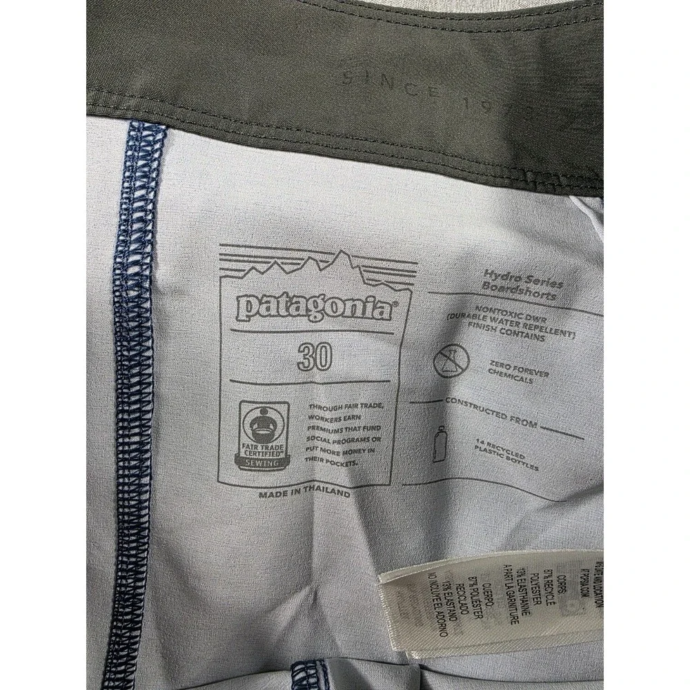 NWOT *READ* Patagonia Hydropeak Boardshorts Topa Stripe Evening Mauve Mens‎ 30